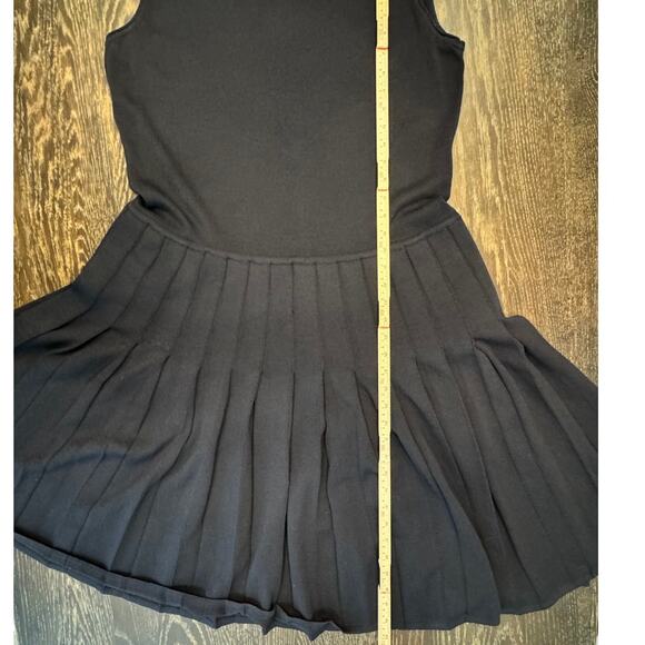 St John Collection Dress Women’s 16 Black Sleeveless Knit Pleated USA Classic - Picture 8 of 10